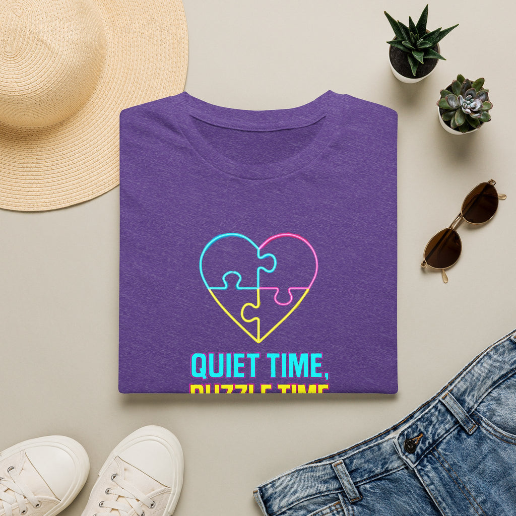 Puzzle Time Neon Heart T-Shirt