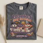 Cozy 'Blanket Day Forecast' T-Shirt — 100% Chance of Staying In