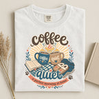 Coffee & Quiet T-Shirt — Cozy Morning Coffee Tee for Book Lovers