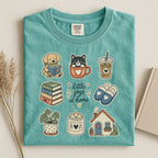 Cozy Home Icons T-Shirt — “Little Joys at Home” Cute Lifestyle Graphic Tee