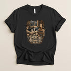 T-Shirt — "My Favorite Place Is Wherever We Are" Cozy Vintage Reading Room Tee
