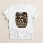 T-Shirt — "My Favorite Place Is Wherever We Are" Cozy Vintage Reading Room Tee